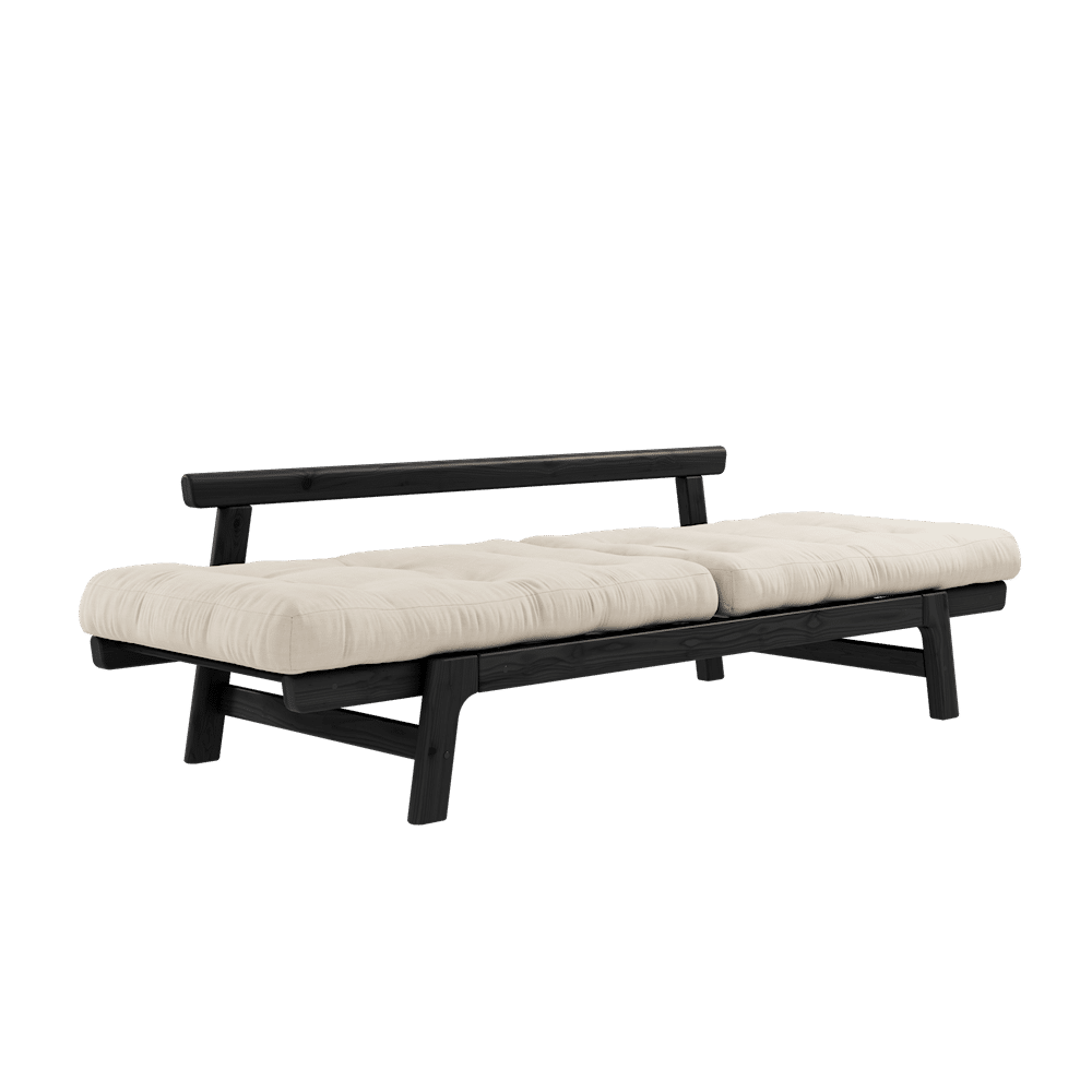 ÉTAPE LAQUE NOIR W. MATELAS STEP BEIGE