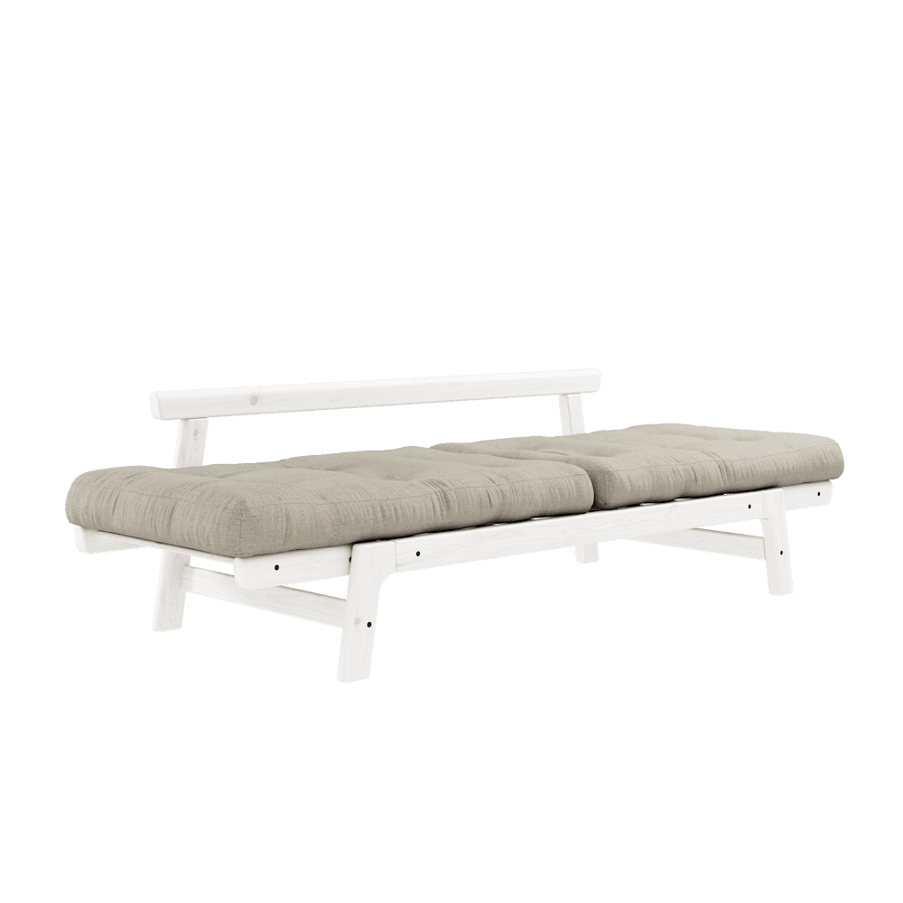 Karup Design PASO LACADO BLANCO W. PASO COLCHÓN LINO