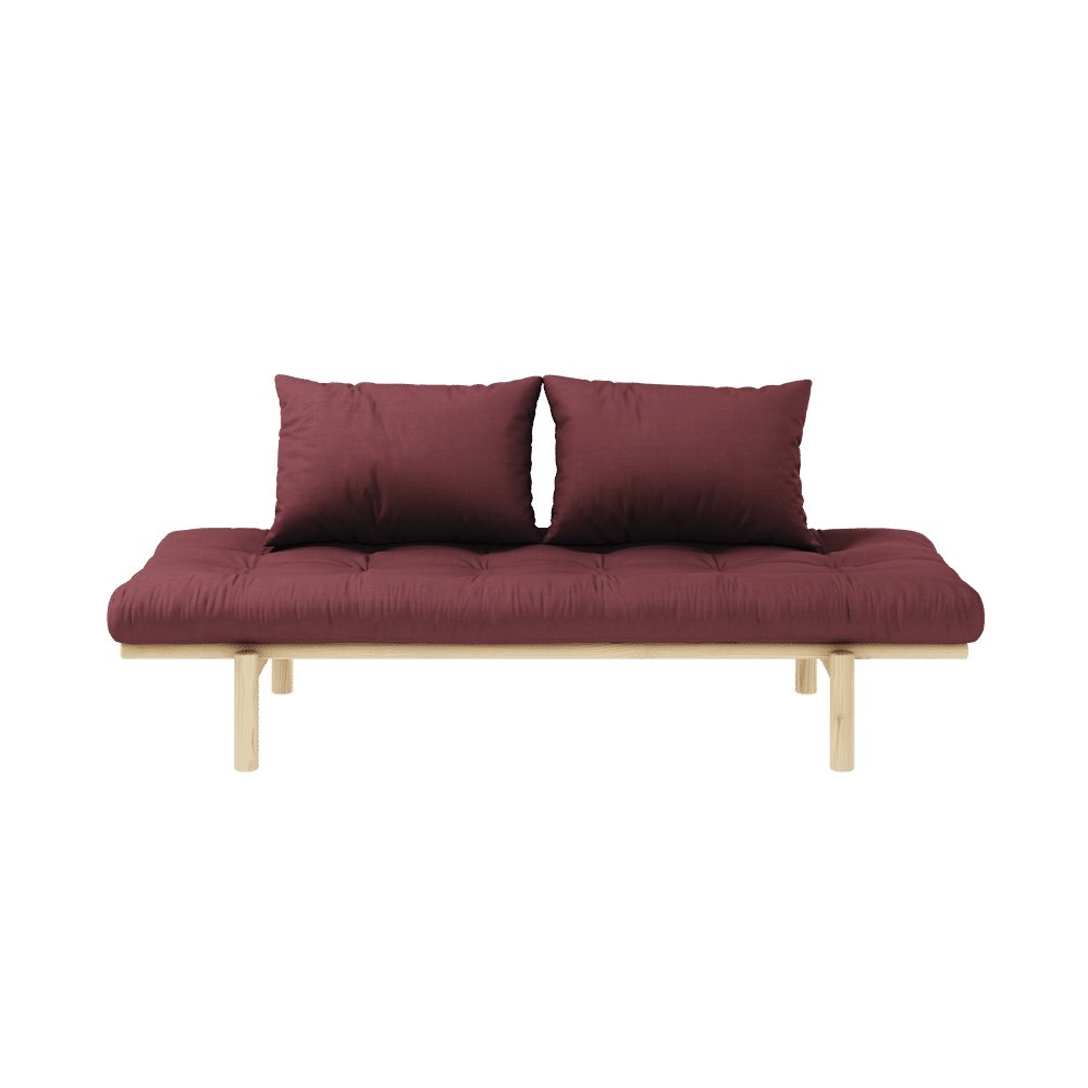 Karup Design PACE DAYBED KLARLACKIERT MIT 4-SCHICHT-MISCHMATRATZE BORDEAUX