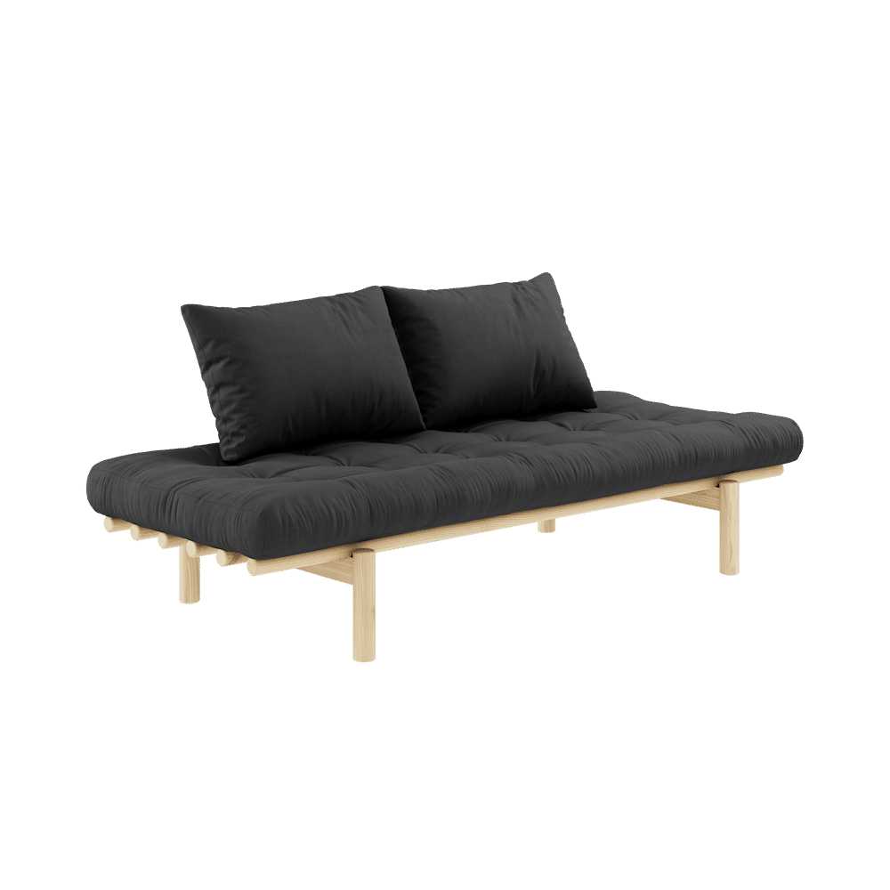 Karup Design PACE DAYBED KLARLACKIERT MIT 4-SCHICHT-MISCHMATRATZE DUNKELGRAU