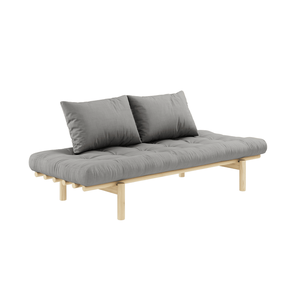 Karup Design PACE DAYBED CLEAR LACQUERED W. 4-LAYER MIXED MATTRESS GREY