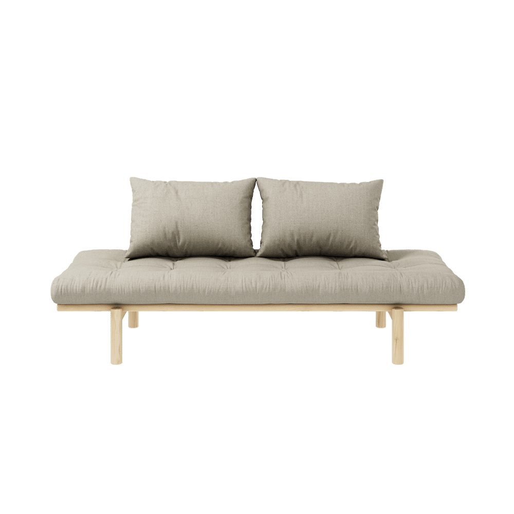 Karup Design PACE TAYBED KLARE LACKIERT W. 4-SCHICHT GEMISCHTE MATRATZE LINEN