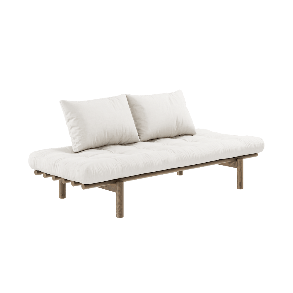 Karup Design PACE DAYBED CAROB BROWN LACKIERT W. 4-SCHICHT GEMISCHTE MATRATZE NATÜRLICH