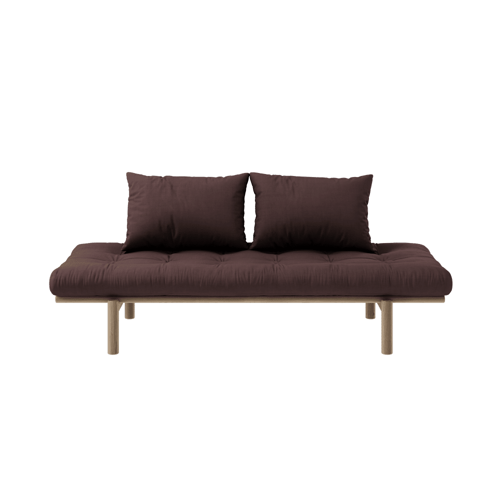 Karup Design PACE DAYBED CAROB BROWN LACKIERT W. 4-SCHICHT GEMISCHTE MATRATZE BRAUN