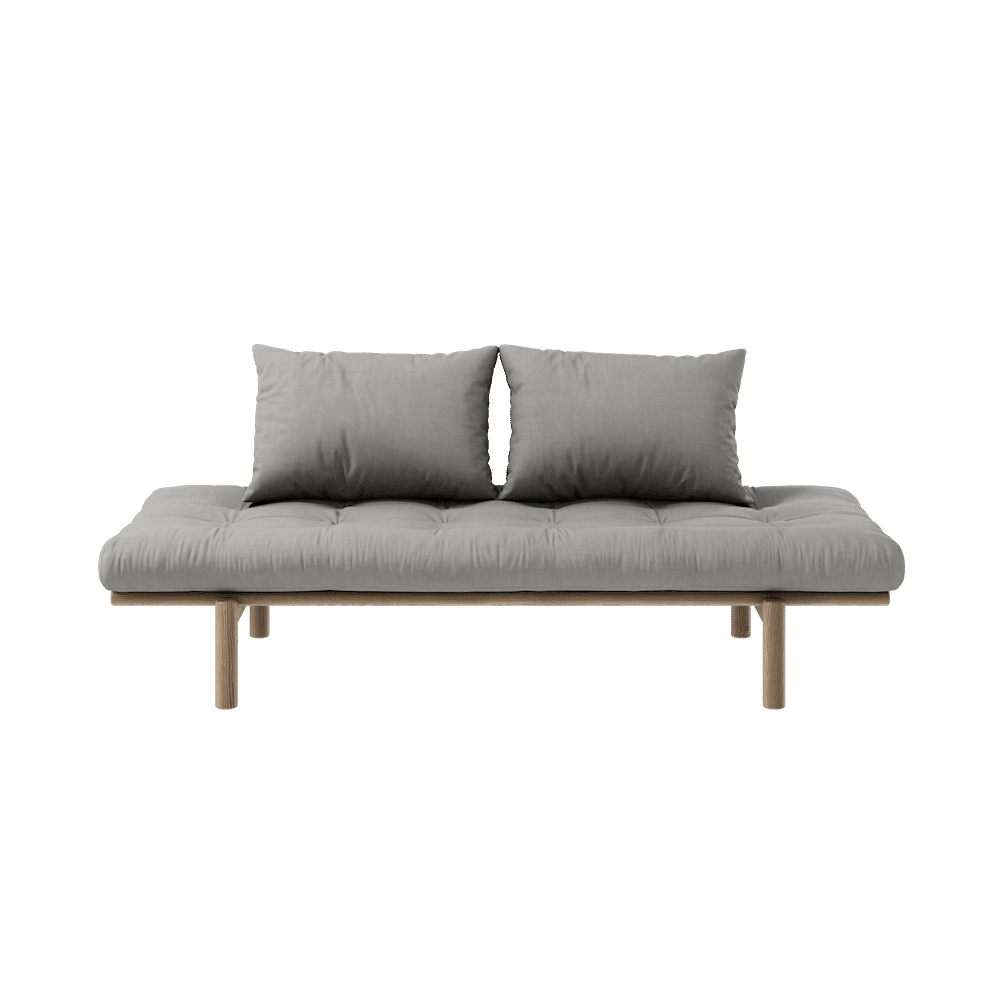 Karup Design PACE DAYBED CAROB BRAUN LACKIERT MIT 4-SCHICHT MISCHMATRATZE GRAU