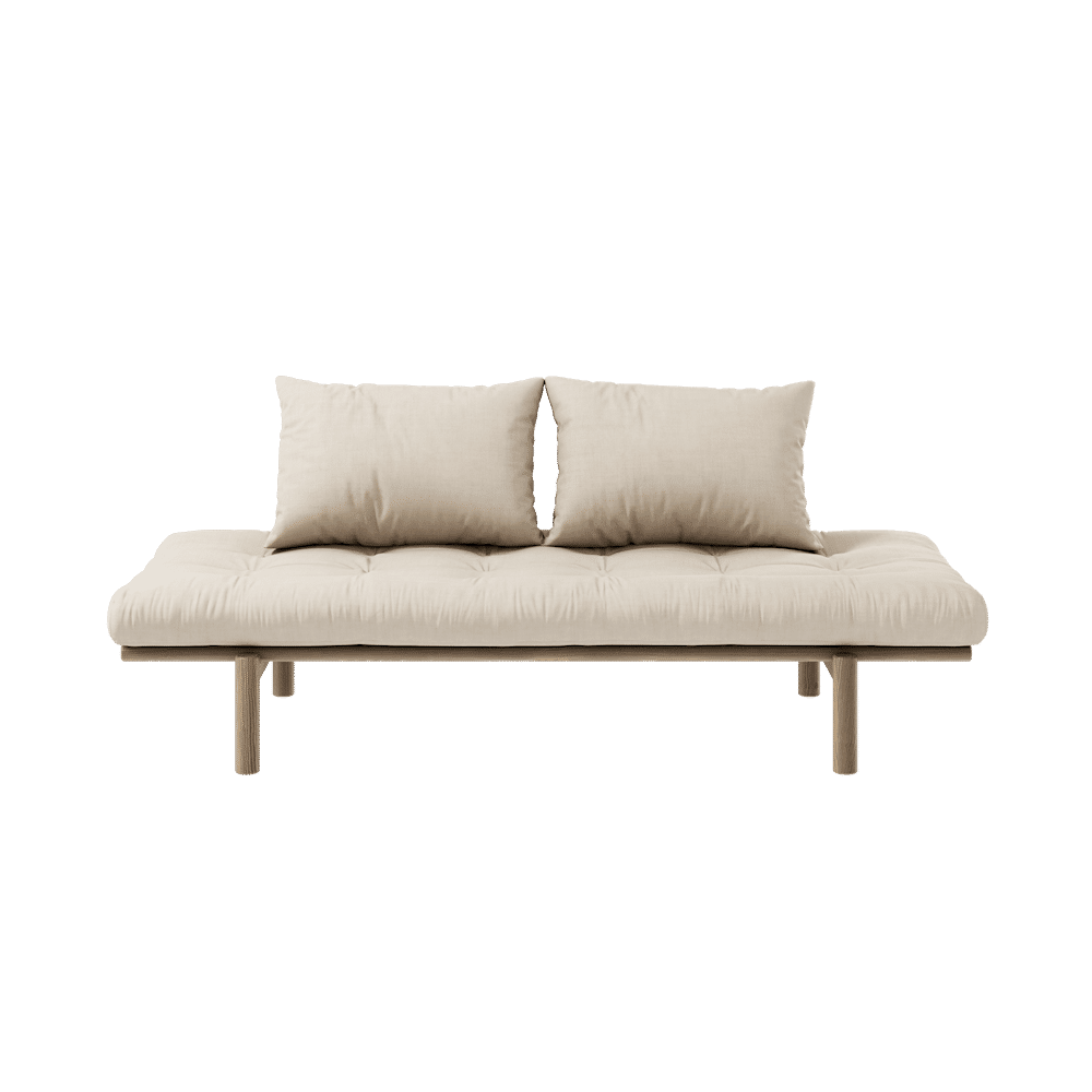 Karup Design PACE DAYBED JOHANNISBEERBRAUN LACKIERT MIT 4-SCHICHT-MISCHMATRATZE BEIGE