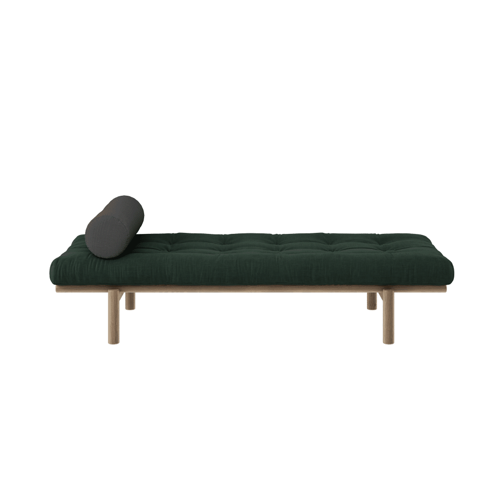 Karup Design NEXT DAYBED CAROB BROWN LACQUERED W. 4-LAYER MIXED MATTRESS SEAWEED