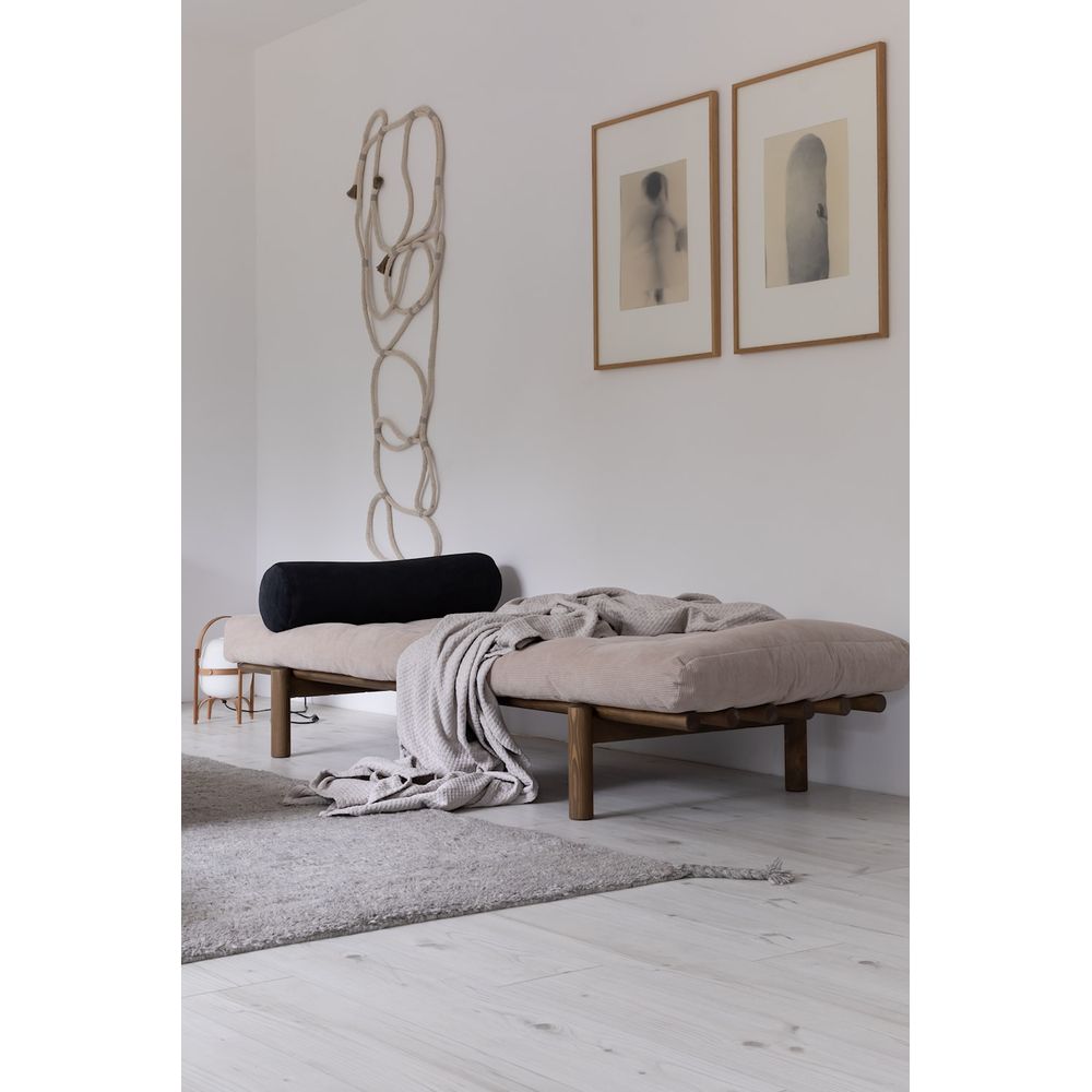 Karup Design SIGUIENTE DAYBED CAROB MARRÓN LACADO W. COLCHÓN MEZCLADO 4-LAYER SEAWEED