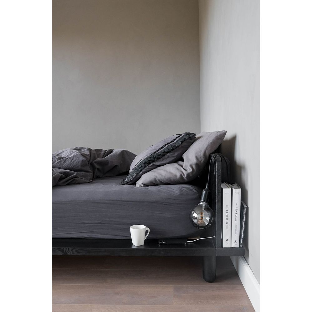 Karup Design PEEK BED BLACK LACQUERED 160 X 200 W. 2 BED LAMPS