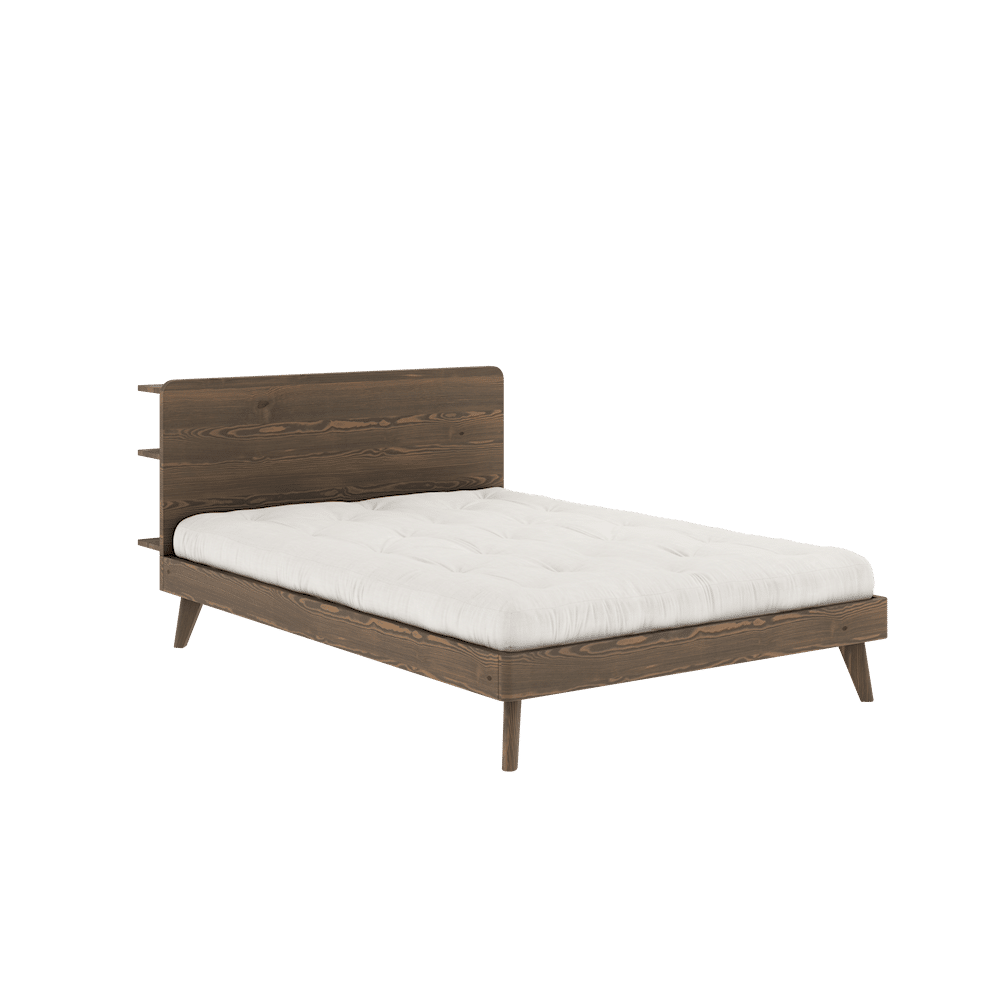 CAMA DE RETIRO CAROB BROWN 140X200