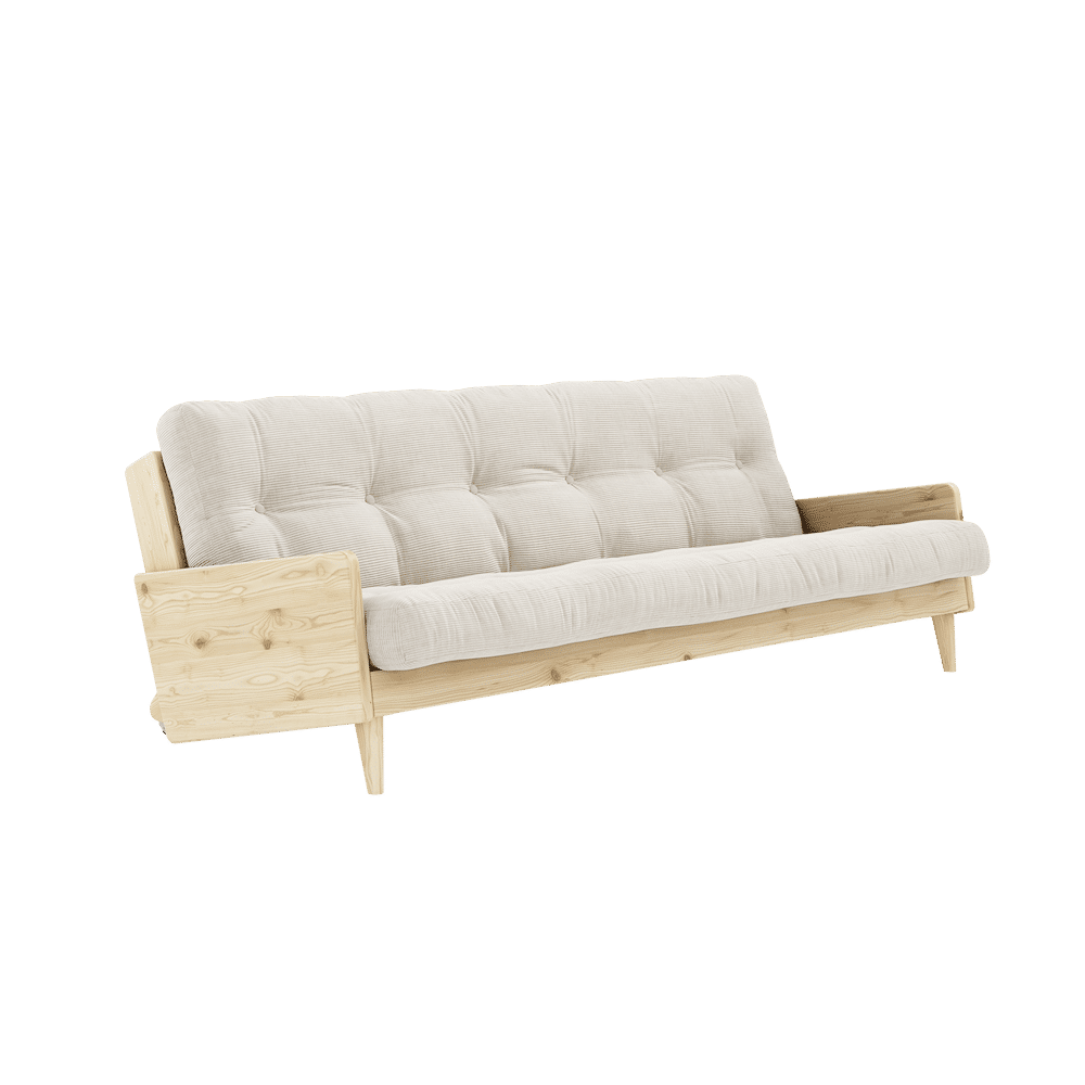 Karup Design INDIE CLAIR LAQUÉ AVEC MATELAS MIXTE 5 COUCHES IVOIRE