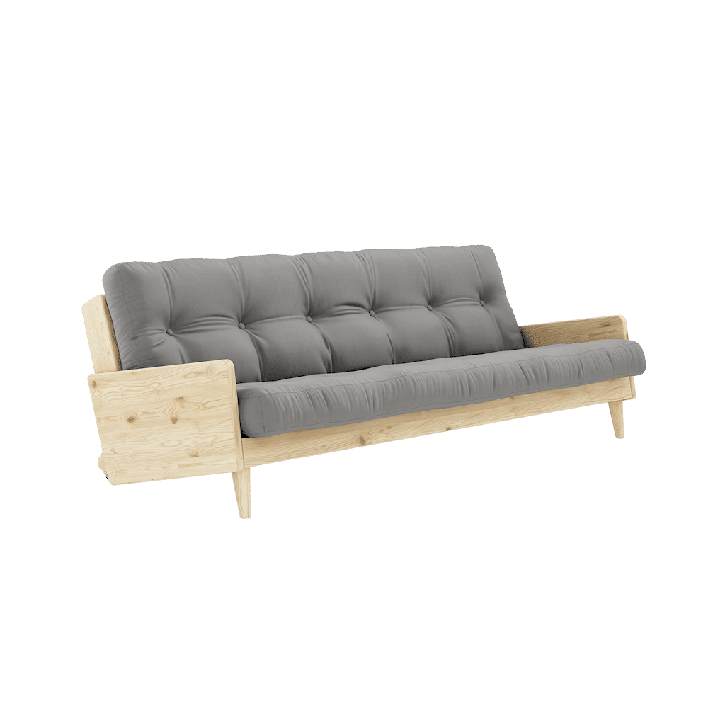 Karup Design INDIE CLAIR LAQUÉ W. MATELAS MIXTE 5 COUCHES GRIS