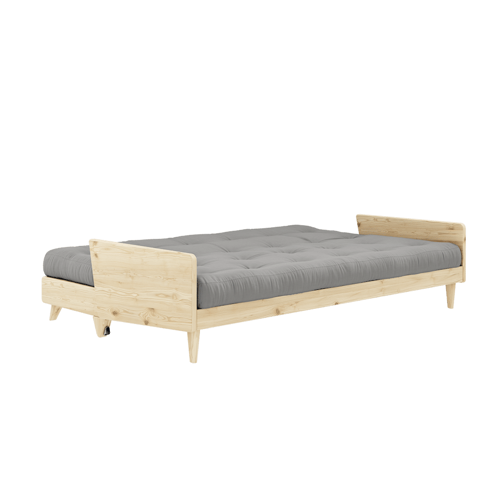 Karup Design INDIE CLAIR LAQUÉ W. MATELAS MIXTE 5 COUCHES GRIS