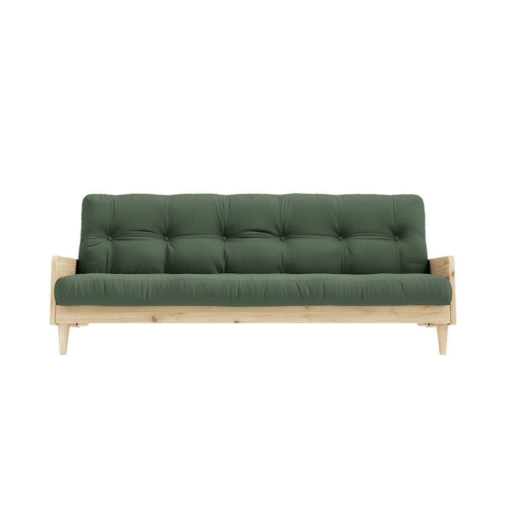 Karup Design INDIE CLAIR LAQUÉ W. MATELAS MIXTE 5 COUCHES VERT OLIVE