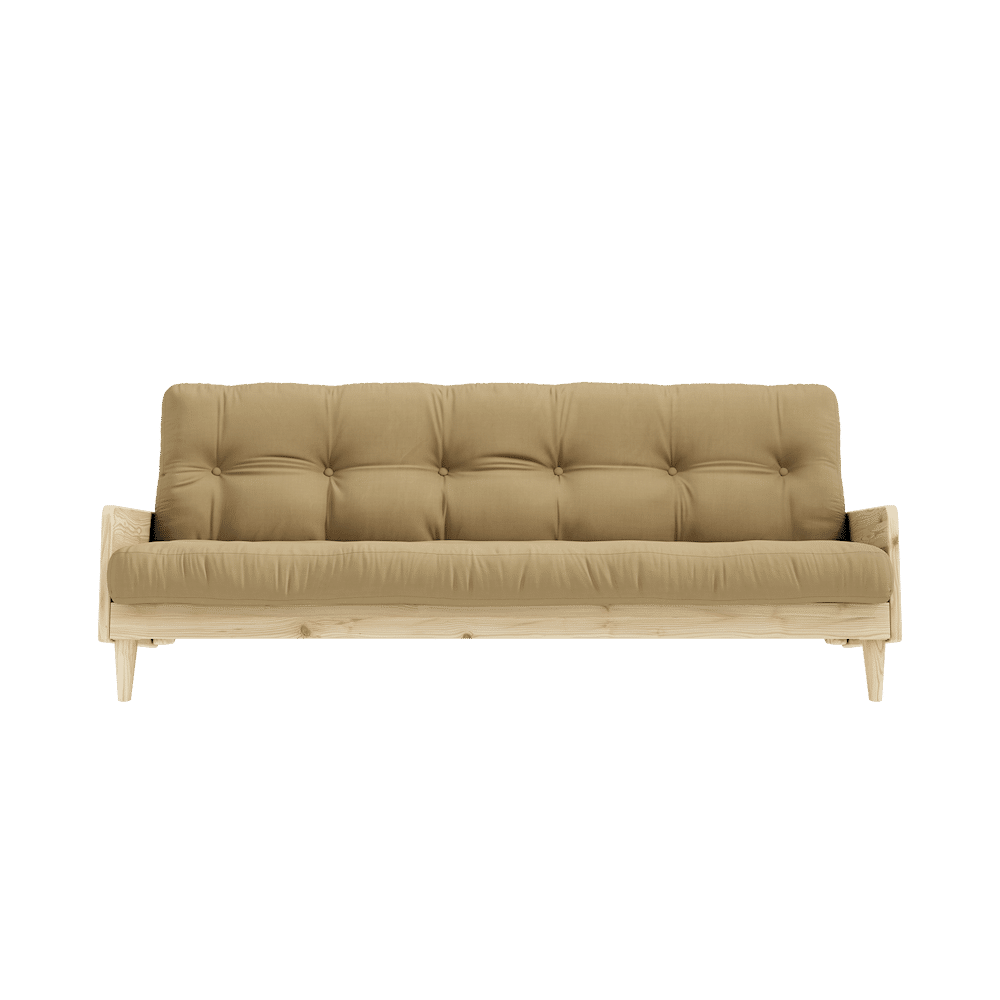 Karup Design INDIE CLAIR LAQUÉ W. MATELAS MIXTE 5 COUCHES BLÉ BEIGE