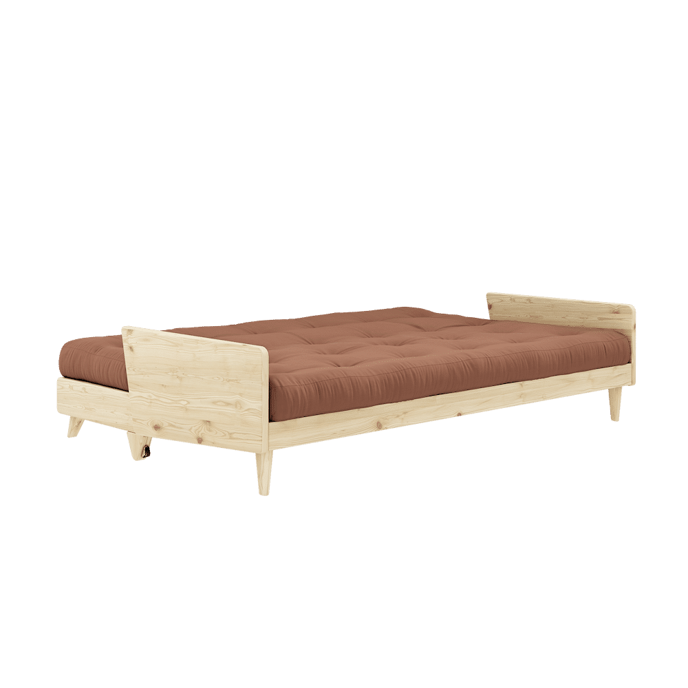 Karup Design INDIE CLAIR LAQUÉ W. MATELAS MIXTE 5 COUCHES CLAY BROWN