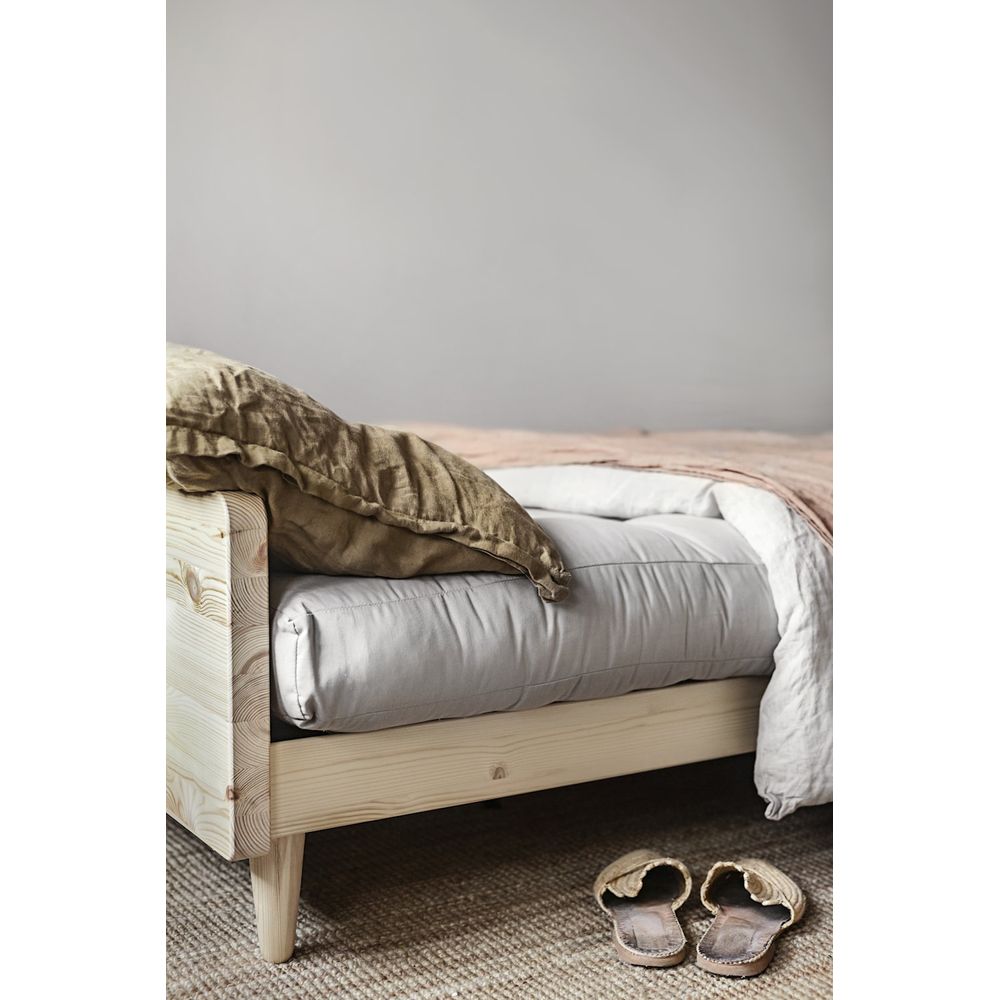 Karup Design INDIE BLANC LAQUÉ W. MATELAS MIXTE 5 COUCHES NATUREL