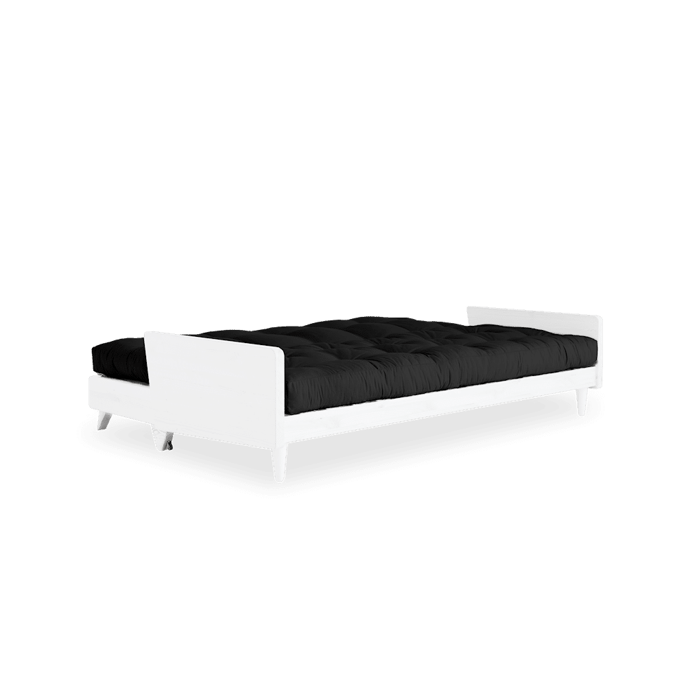 Karup Design INDIE WHITE LACQUERED W. 5-LAYER MIXED MATTRESS DARK GREY