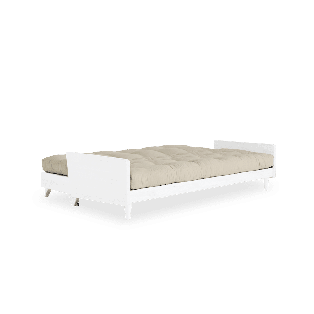 Karup Design INDIE BLANC LAQUÉ W. MATELAS MIXTE 5 COUCHES BEIGE