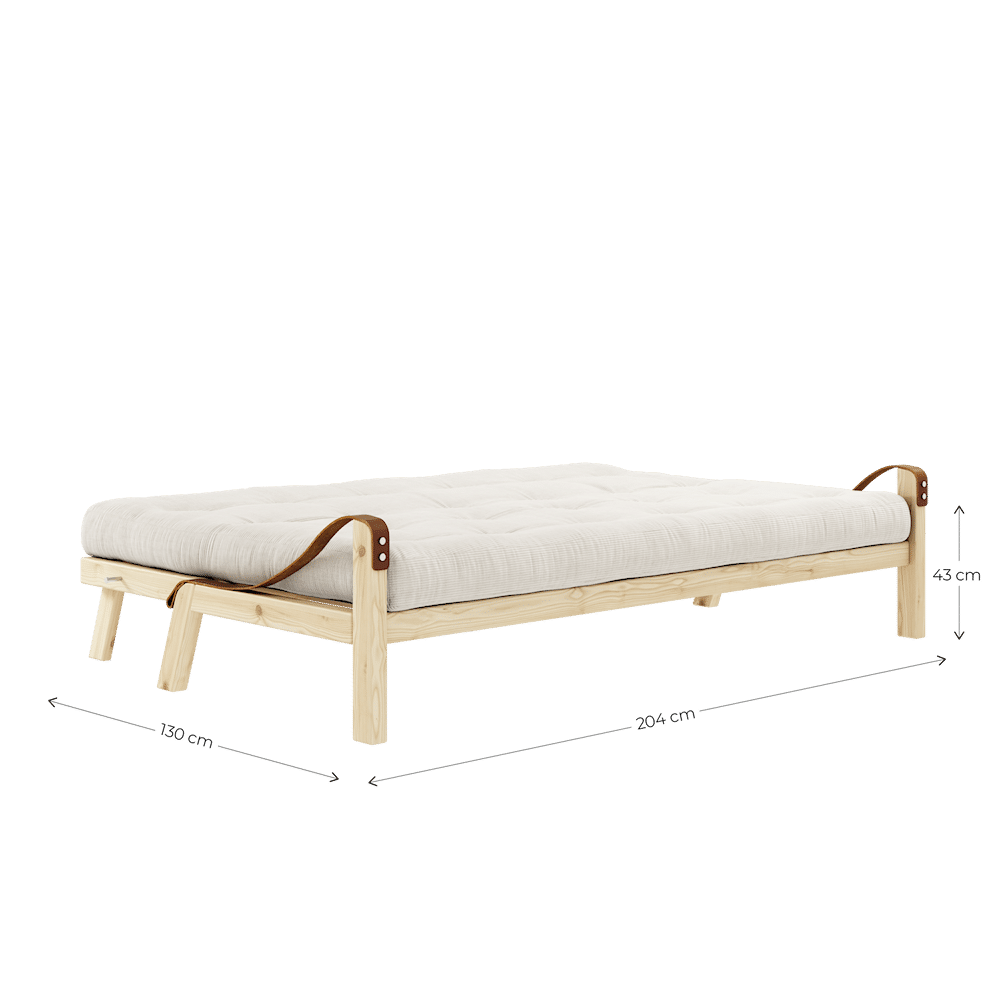 Karup Design POÉSIE CLAIR LAQUÉ W. MATELAS MIXTE 5 COUCHES FUDGE BRUN