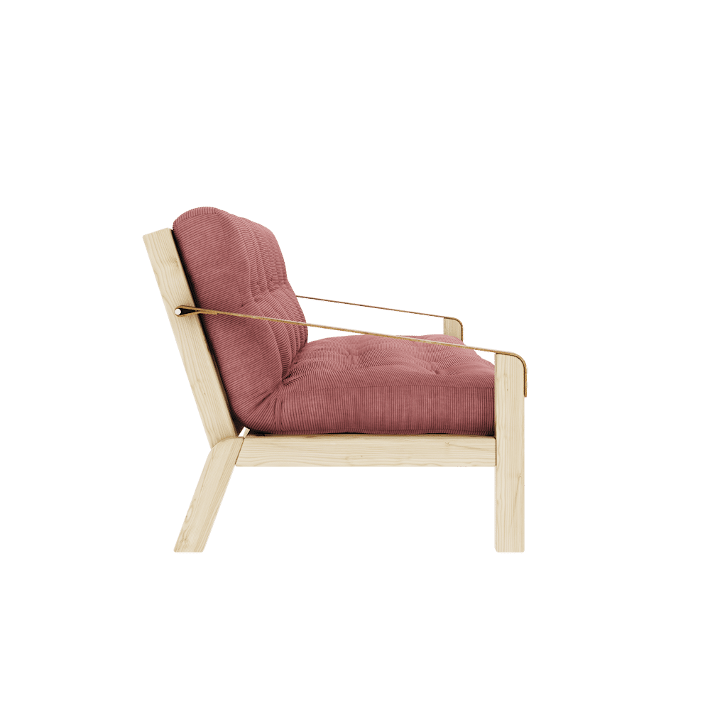 Karup Design POÉSIE CLAIR LAQUÉ W. MATELAS MIXTE 5 COUCHES SORBET ROSE