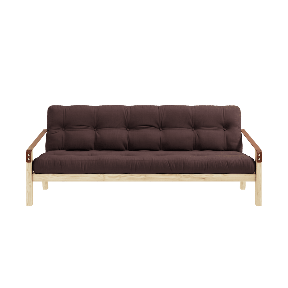 Karup Design POÉSIE CLAIR LAQUÉ W. MATELAS MIXTE 5 COUCHES BRUN