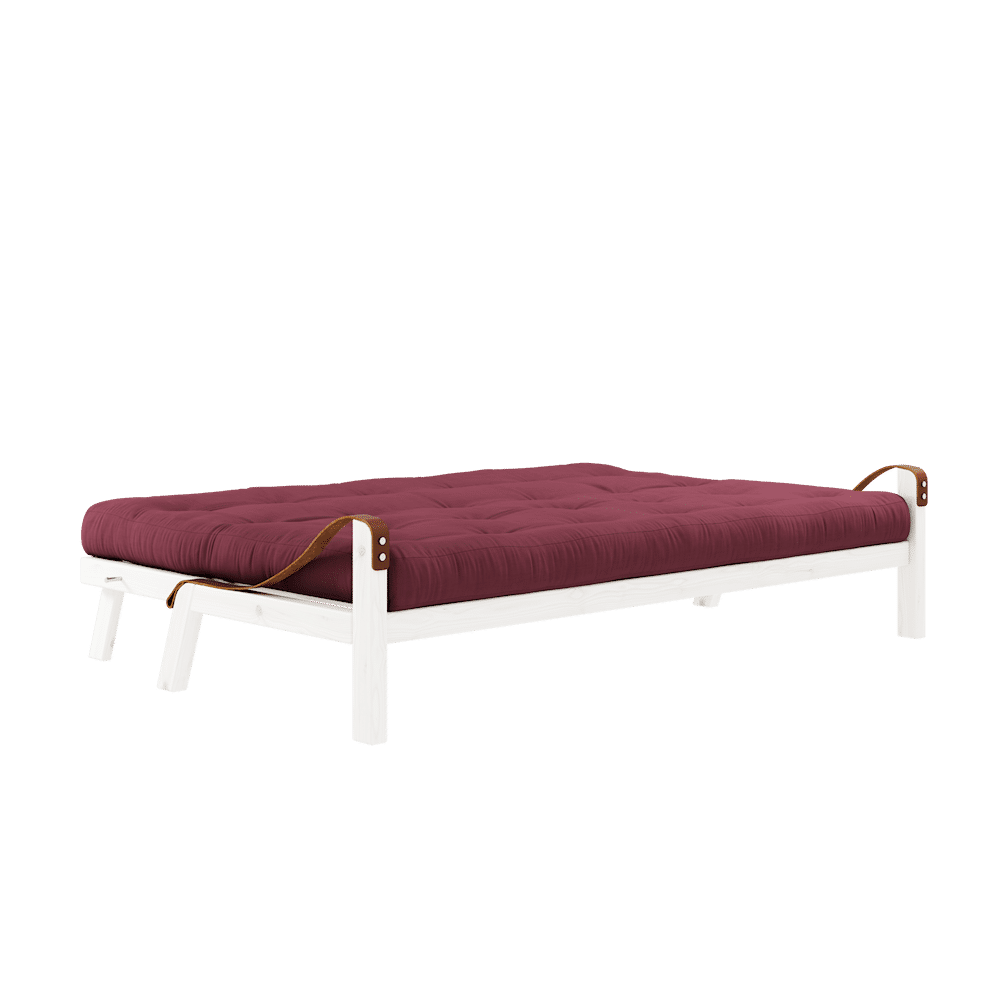 Karup Design POETRY WHITE LACQUERED W. 5-LAYER MIXED MATTRESS BORDEAUX