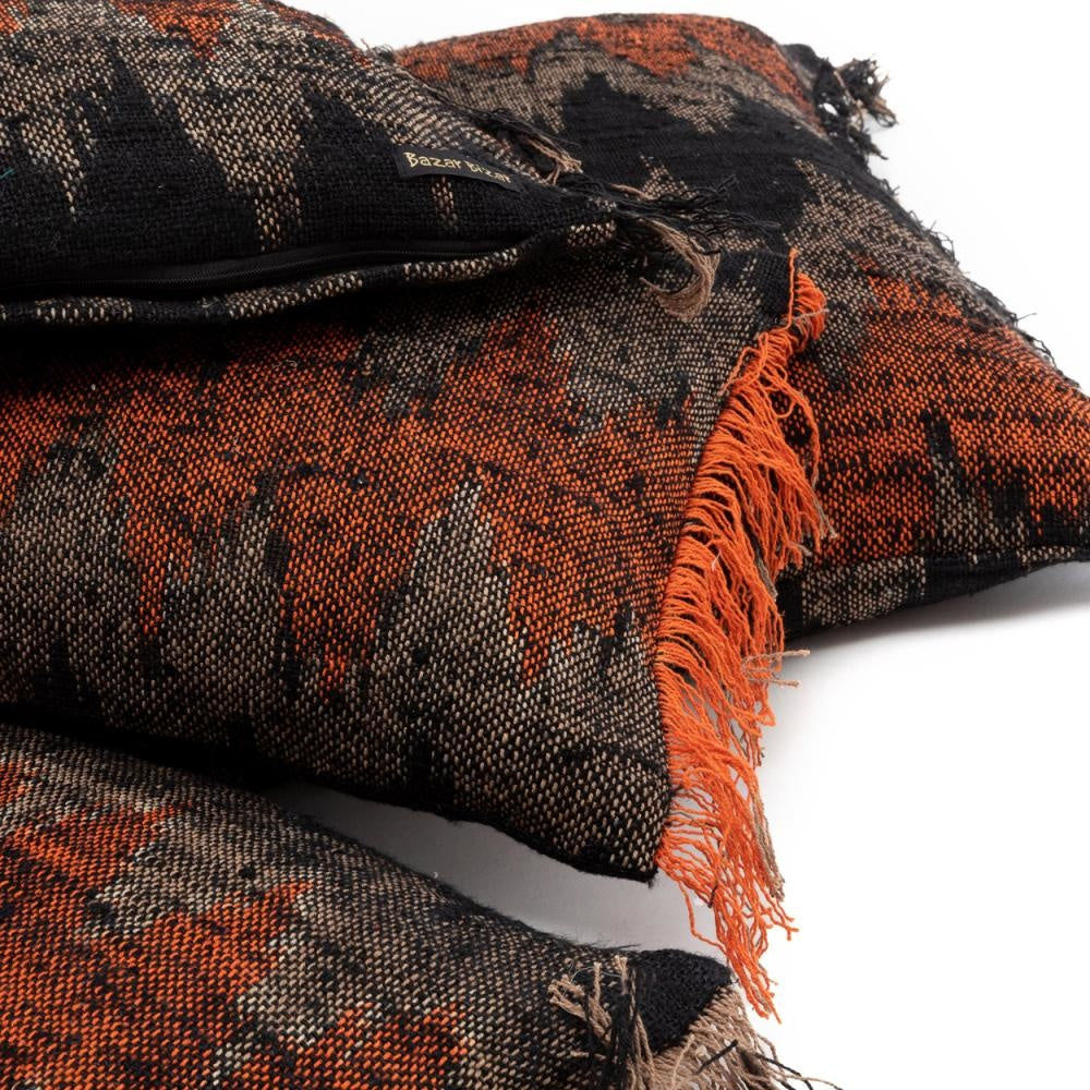 Bazar Bizar De Oh My Gee Housse de Coussin - Noir Orange - 30x50