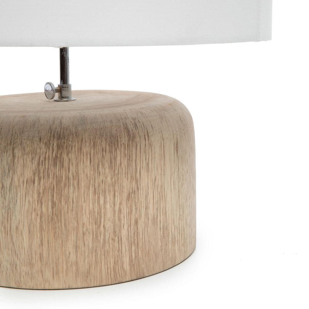 Bazar Bizar De Teck Lampe de table en bois-Blanc naturel