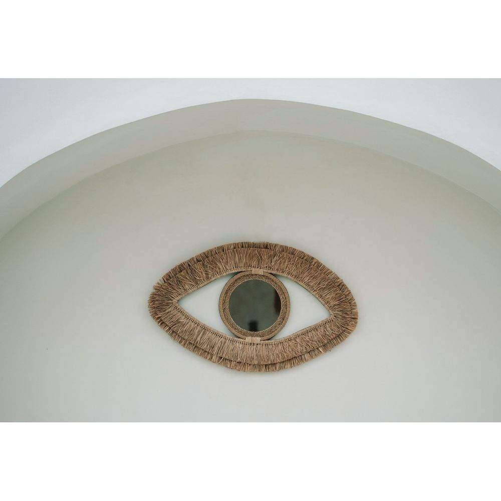 Bazar Bizarre Miroir pour les yeux en raphia-Naturel-M