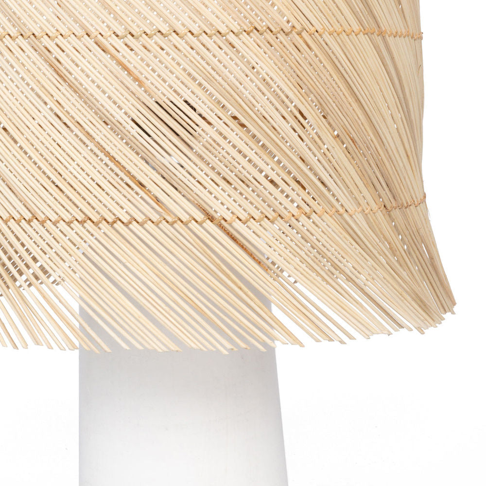 Bazar Bizarre Rattan Tisch lampe-Weiß Natur