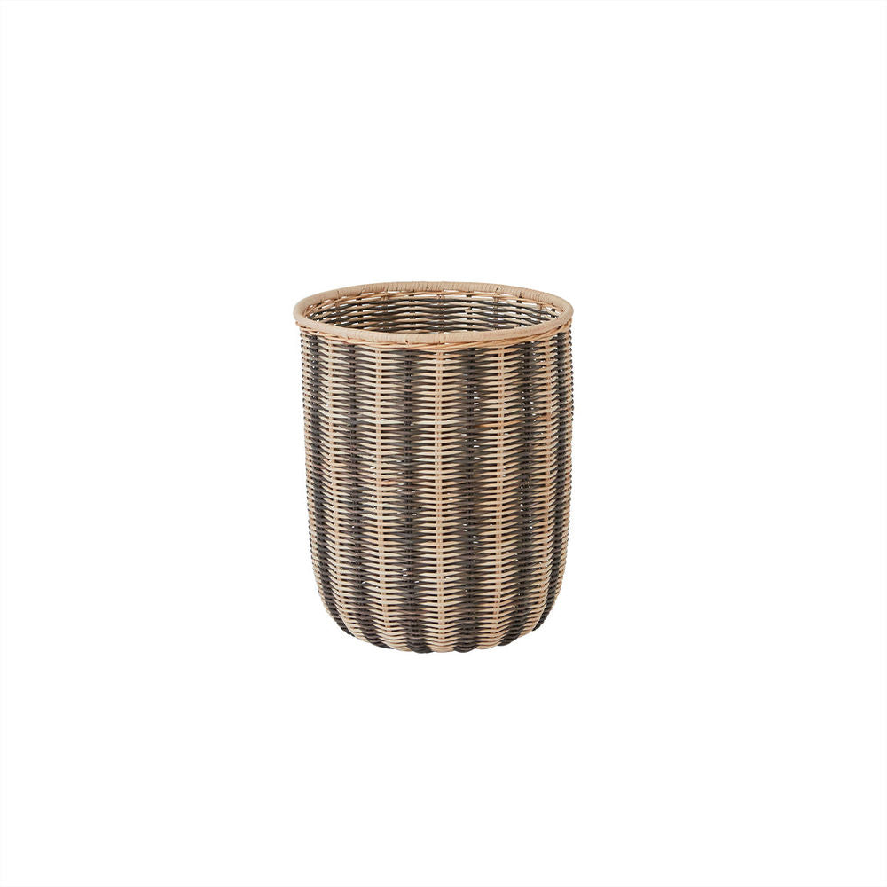 OYOY LIVING Striped Storage Basket - Nature / Black