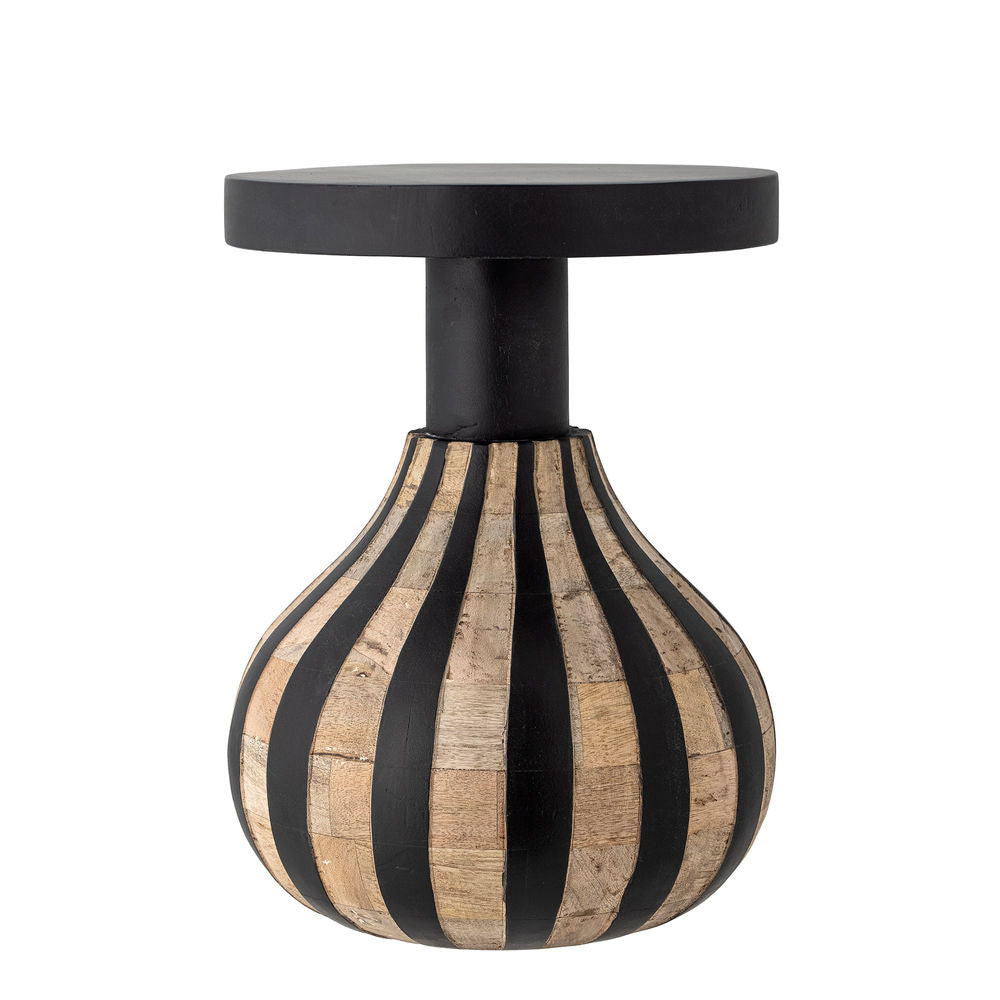 Bloomingville Table d'appoint Aloise, Noir, Mango