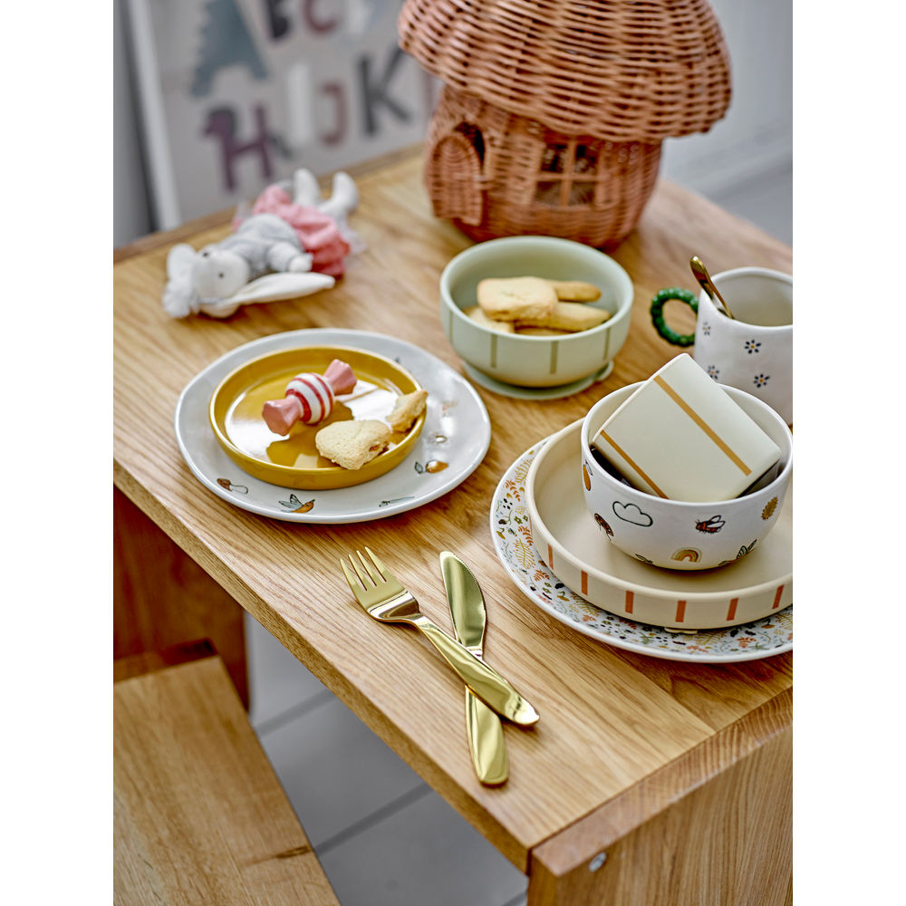 Bloomingville MINI Agnes servies, wit, steengoed