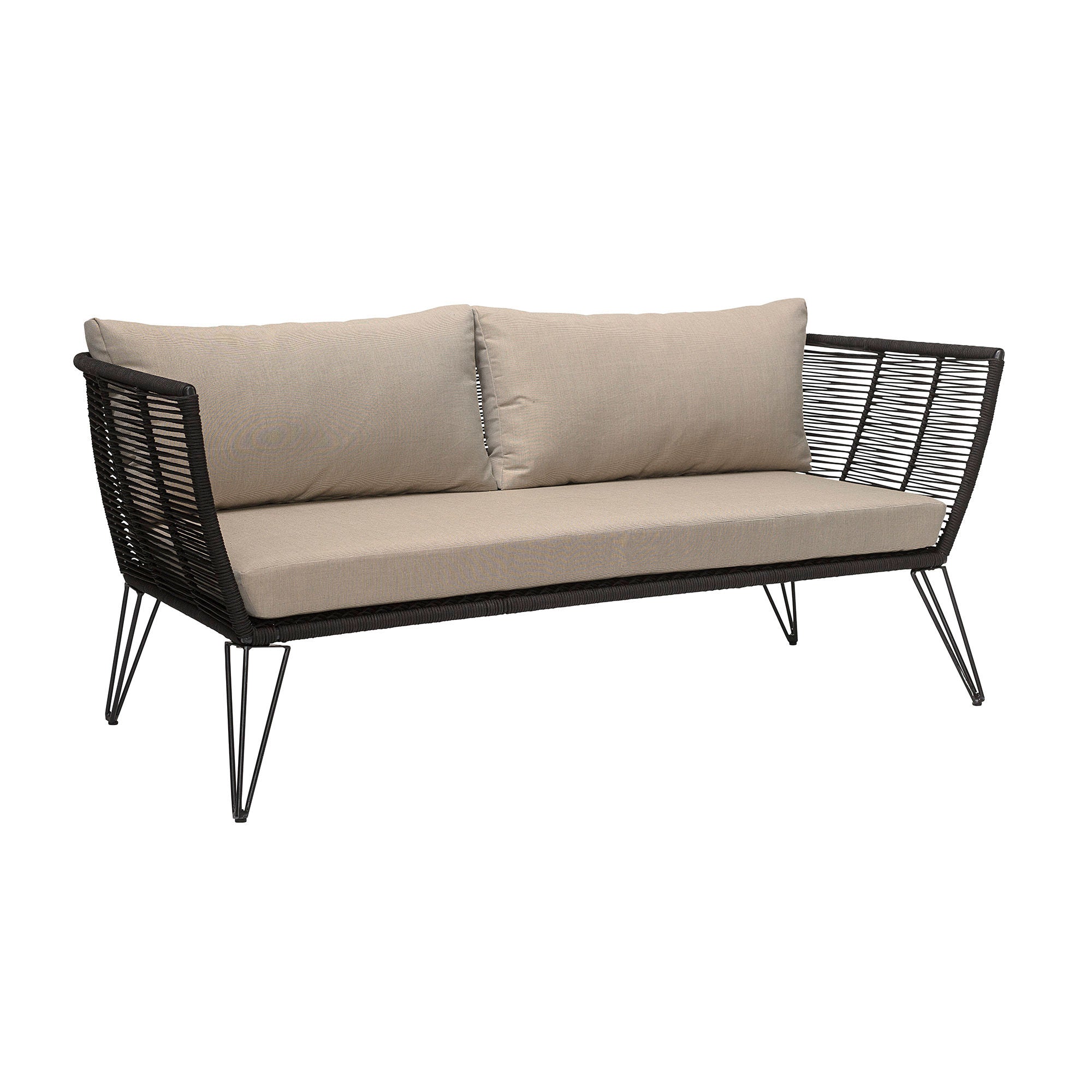 Bloomingville Mundo Sofa, Zwart, Metaal