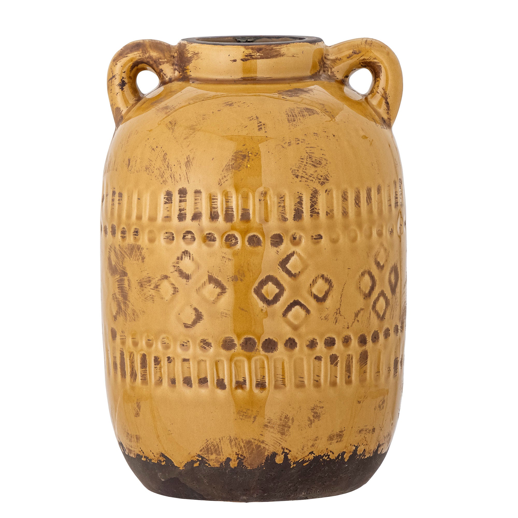 Bloomingville Rijad Deco Vase, Jaune, Terracotta