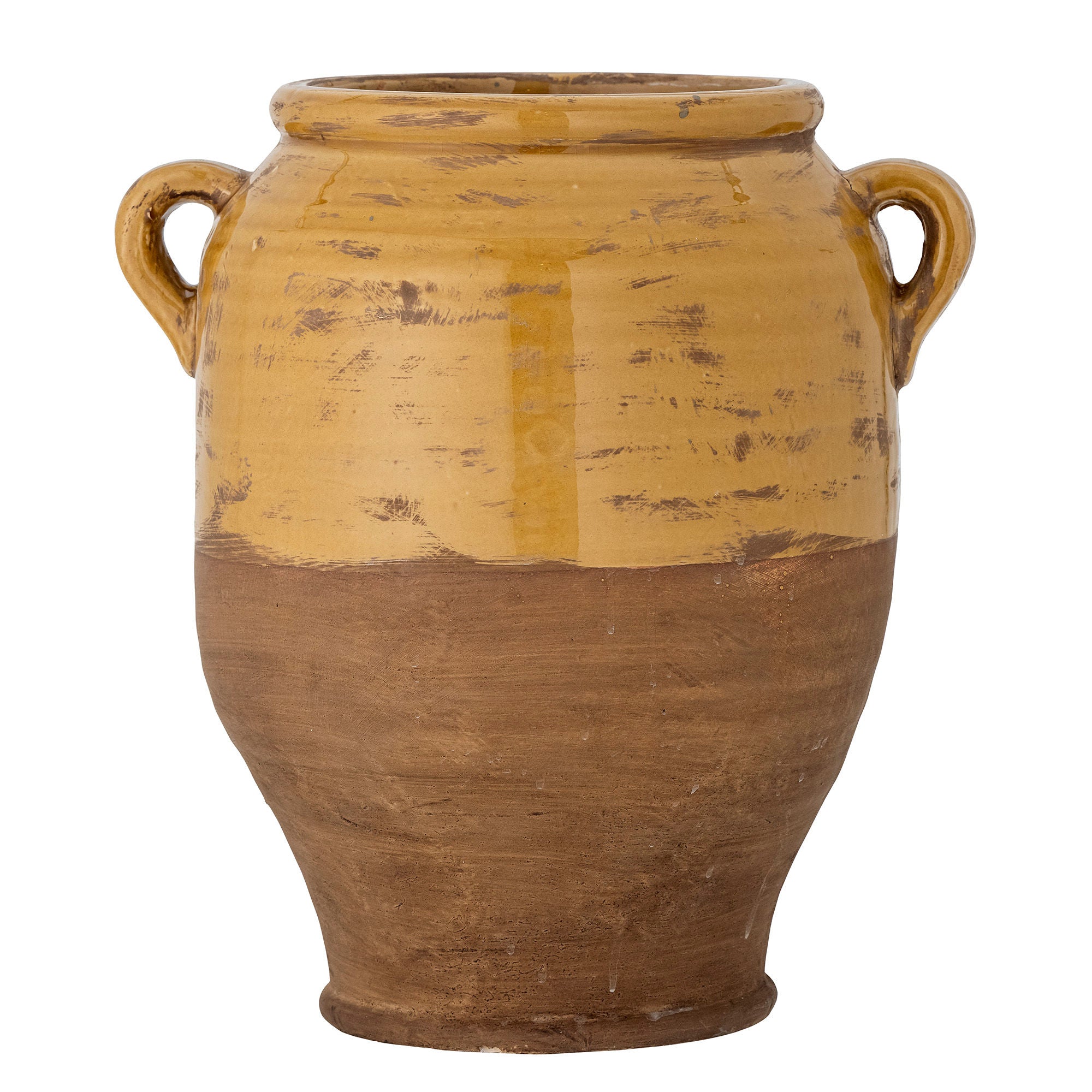 Bloomingville Tao Deco Bloempot, Geel, Terracotta