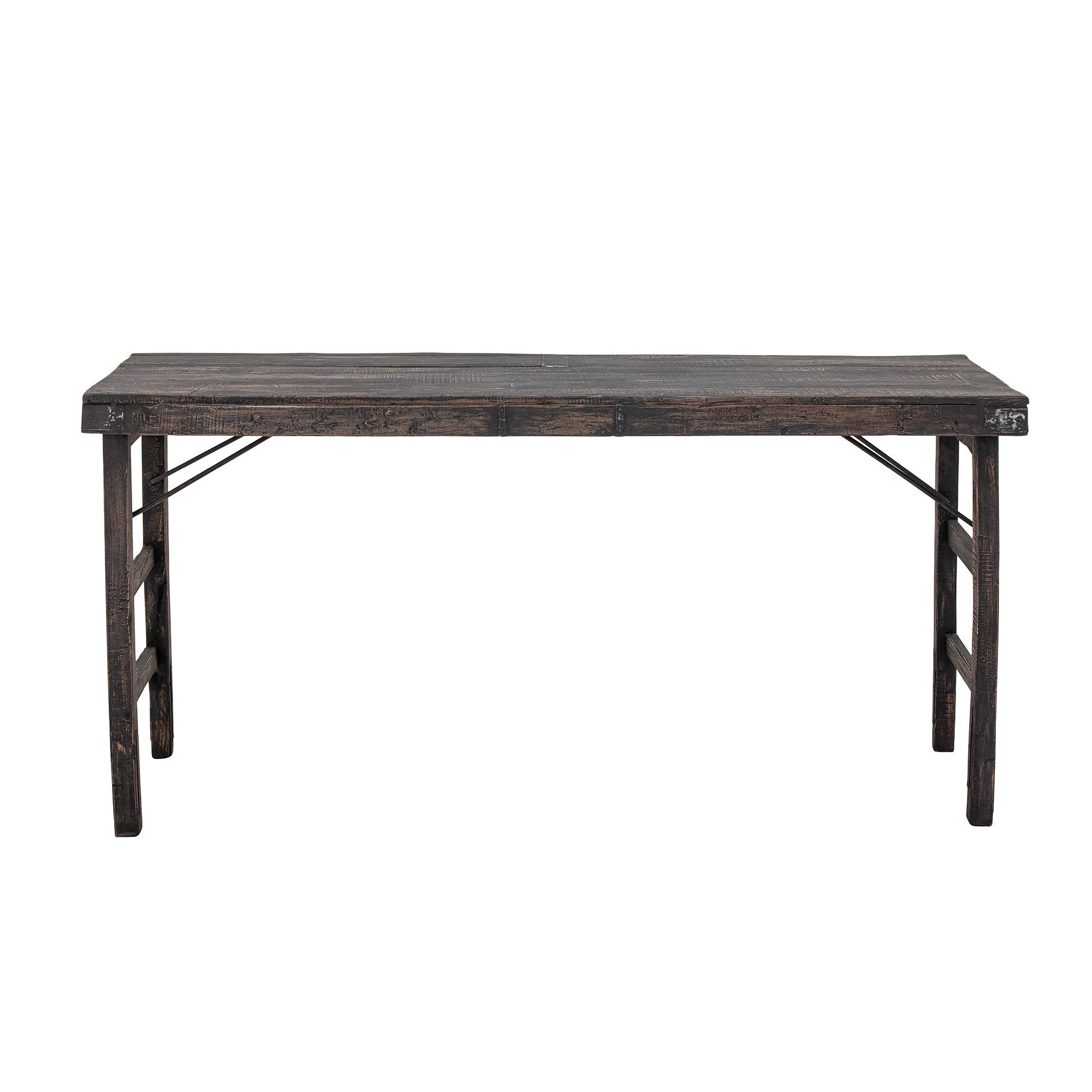 Creative Collection Table console Cali, noir, bois recyclé