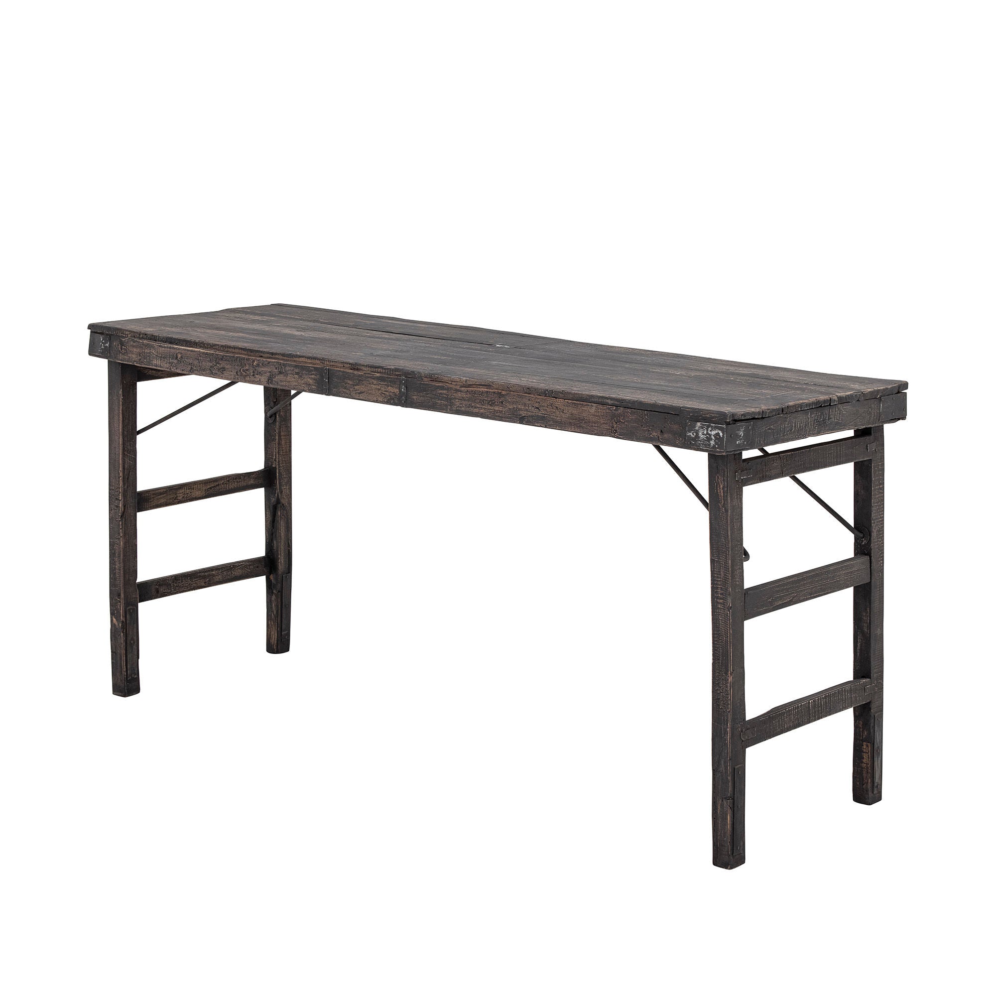 Creative Collection Table console Cali, noir, bois recyclé