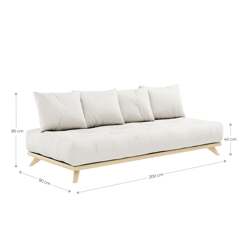 Karup Design SENZA DAYBED KLAR LACKIERT MIT SENZA DAYBED MATRATZENSATZ MARINEBLAU