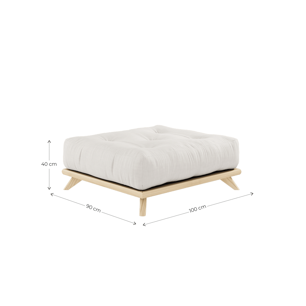 Karup Design TABOURET SENZA LAQUÉ CLAIR AVEC TABOURET SENZA MATELAS MOCCA