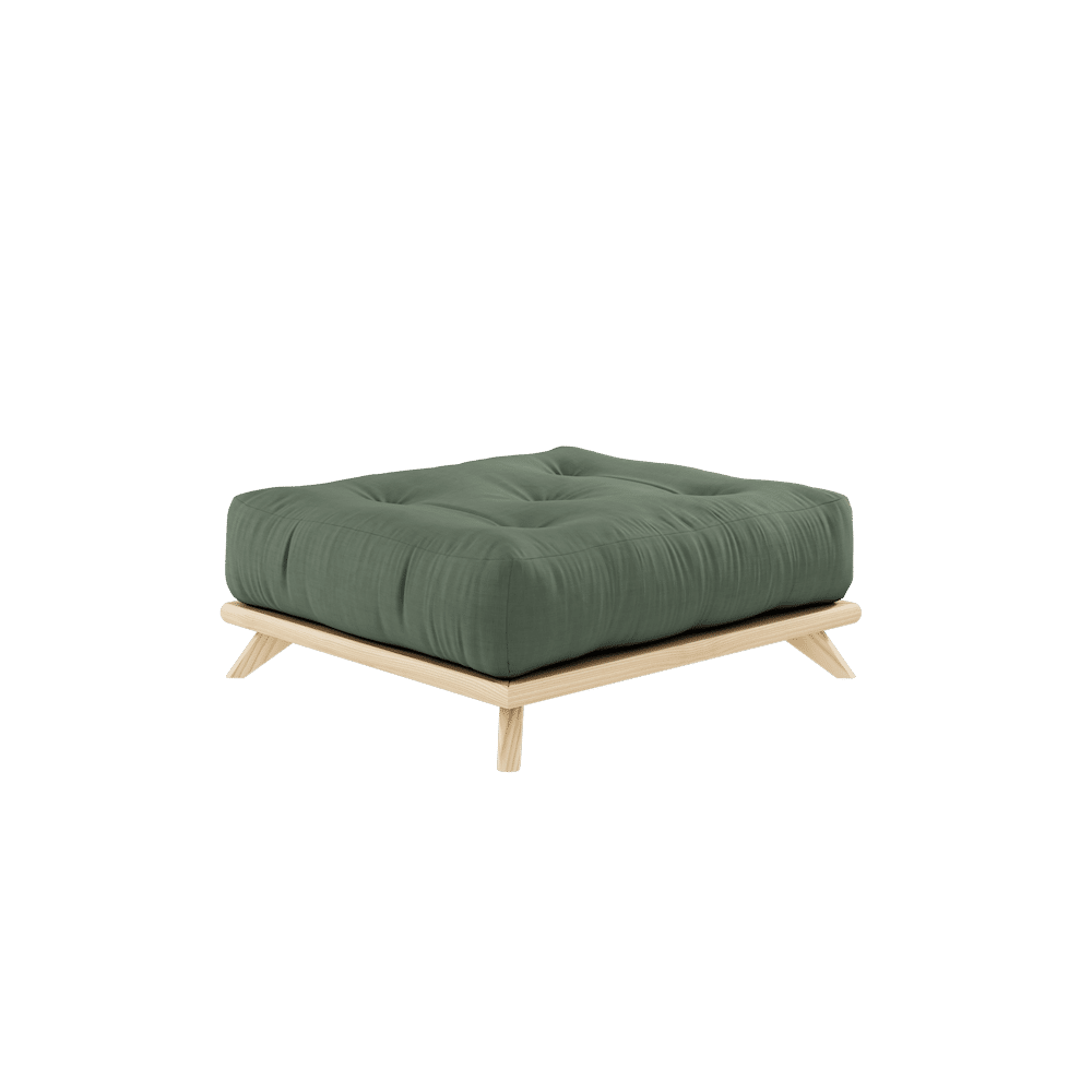 Karup Design TABOURET SENZA LAQUÉ CLAIRE AVEC MATELAS TABOURET SENZA VERT OLIVE