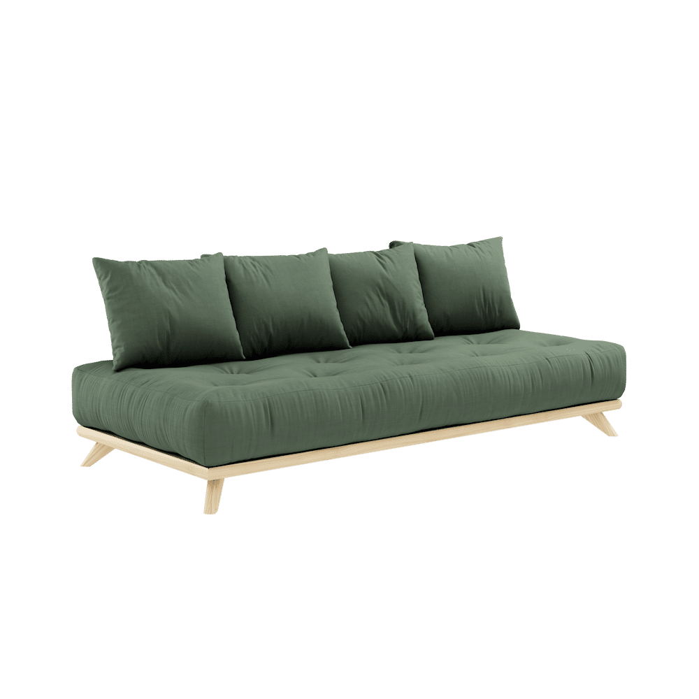 Karup Design SENZA DAYBED KLAR LACKIERT MIT SENZA DAYBED MATRATZENSATZ OLIVGRÜN