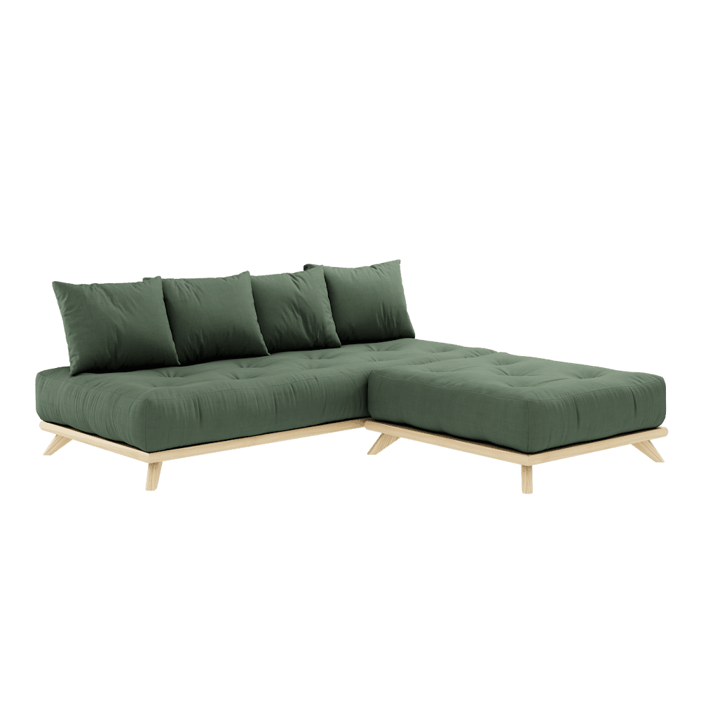 Karup Design SENZA DAYBED KLAR LACKIERT MIT SENZA DAYBED MATRATZENSATZ OLIVGRÜN