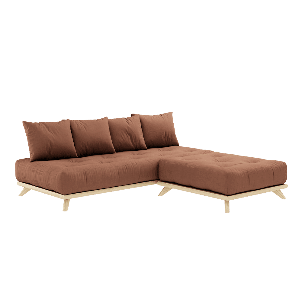 Karup Design SANS DAYBED CLAIR LAQUÉ W. JEU DE MATELAS SANS LIT ARGILE BRUN