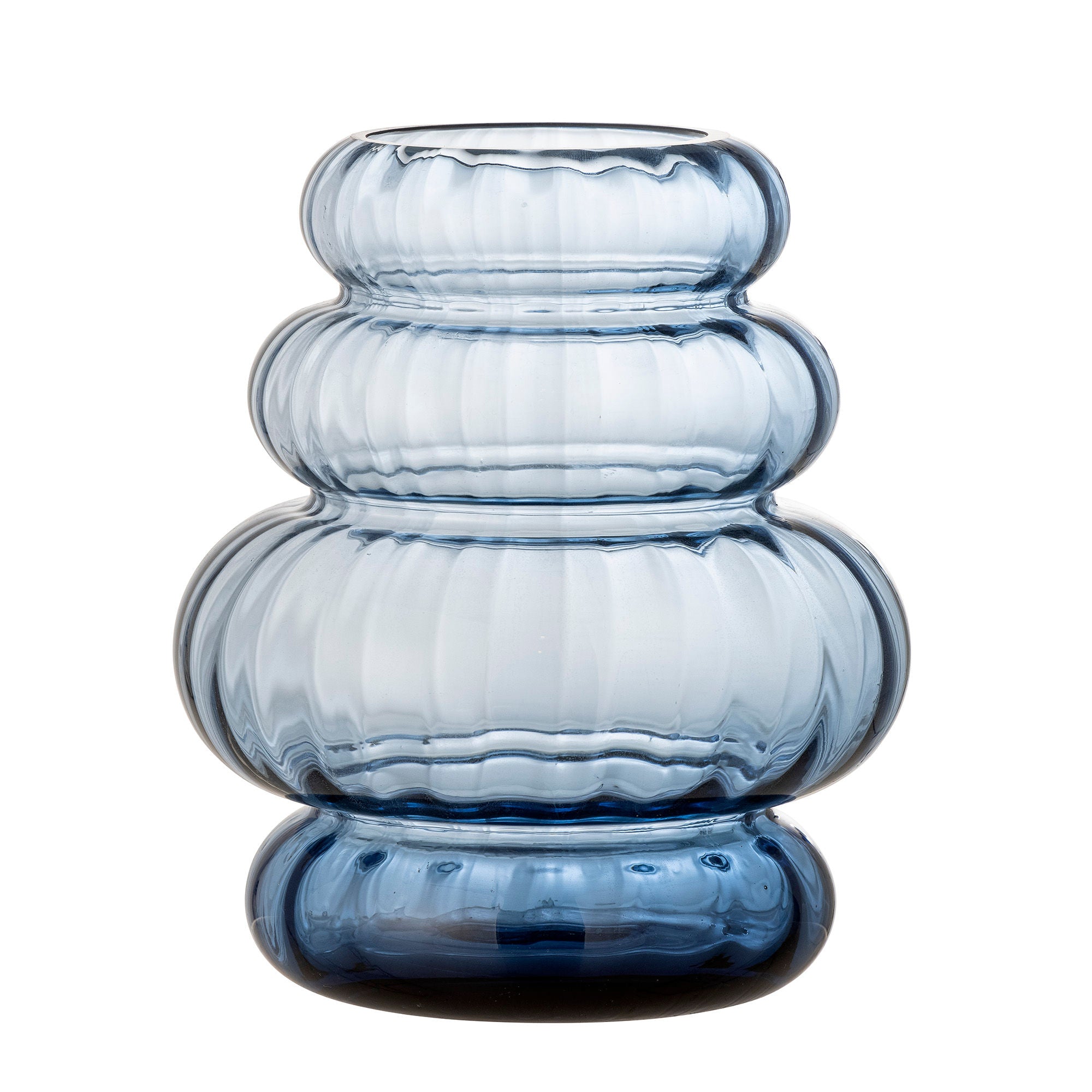 Bloomingville Bing Vase, Bleu, Verre