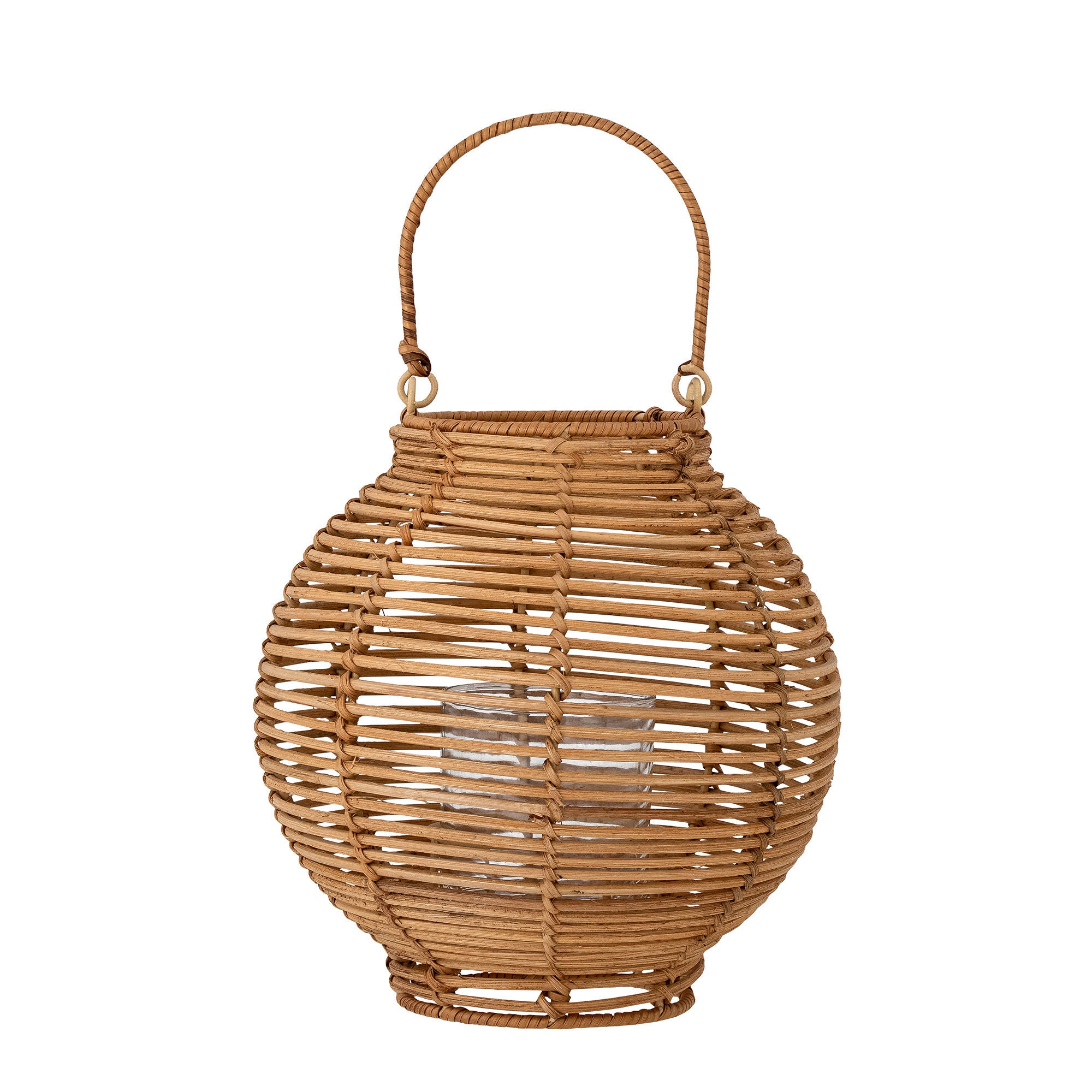 Blooming ville Malua Laterne mit/Glas, Natur, Rattan