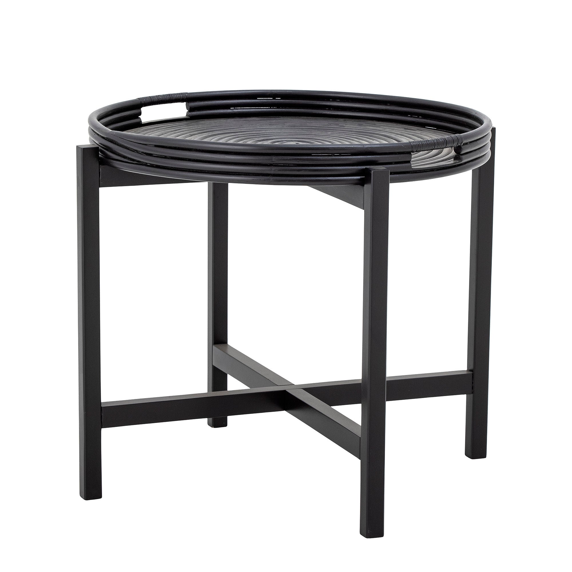 Bloomingville Milli Tray Table, Noir, Rotin