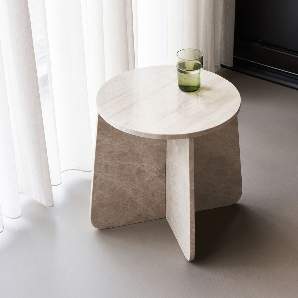 House Doctor Table d'appoint, Marb, Beige