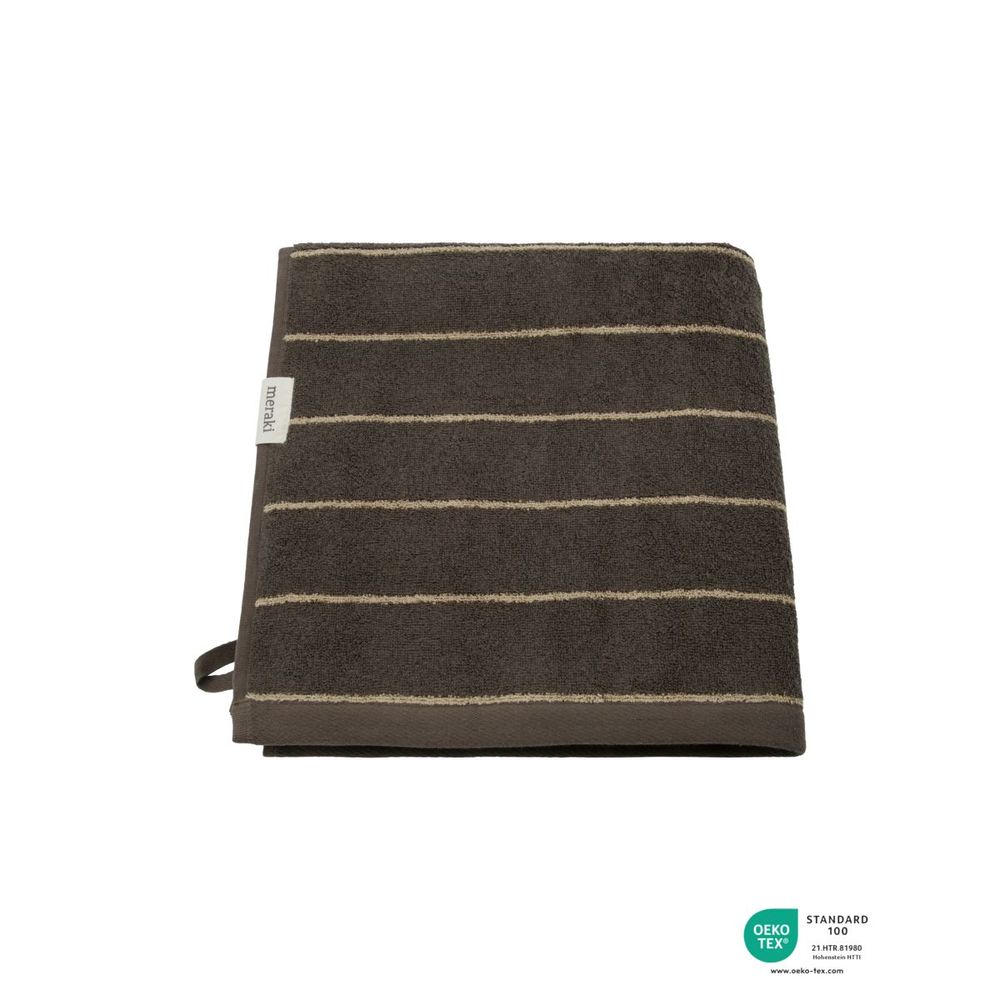 Meraki Handdoek, Stripe, Leger